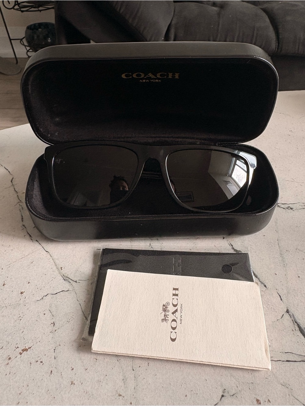 Coach Oversized Black Square Sunglasses